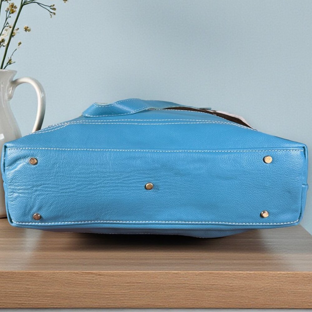 Myra Blue Ridge Carolina Leather & Hair-on Tote Bag - New - Picture 8 of 11